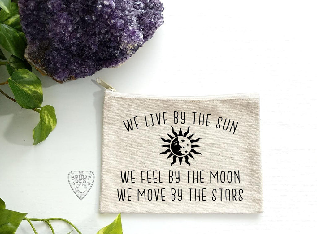 We Live By The Sun Feel By The Moon Move By The Stars Canvas Bag - The Spirit Den