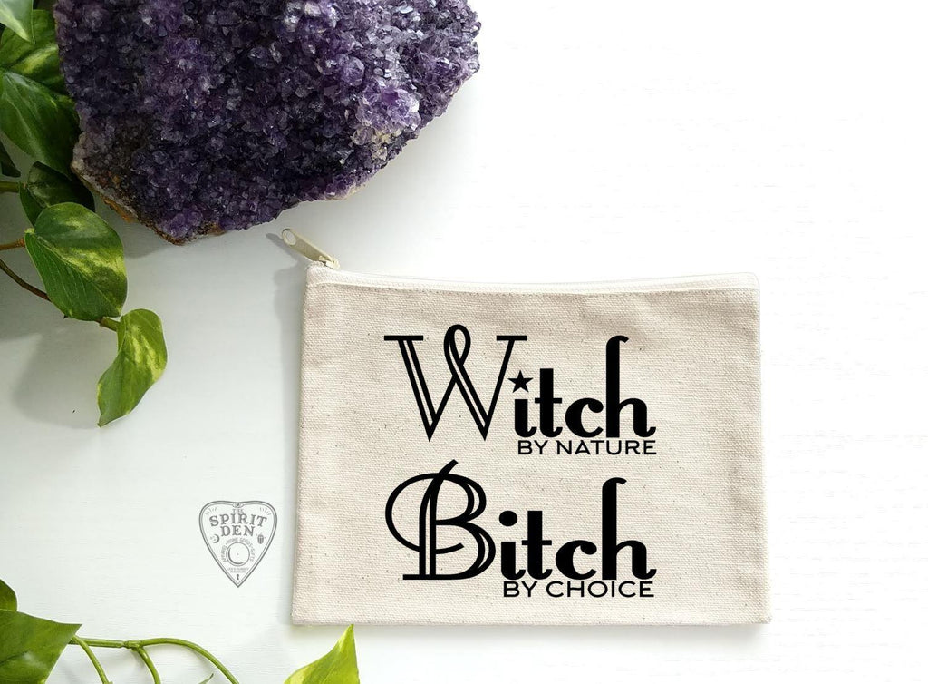 Witch Bitch Canvas Zipper Bag - The Spirit Den