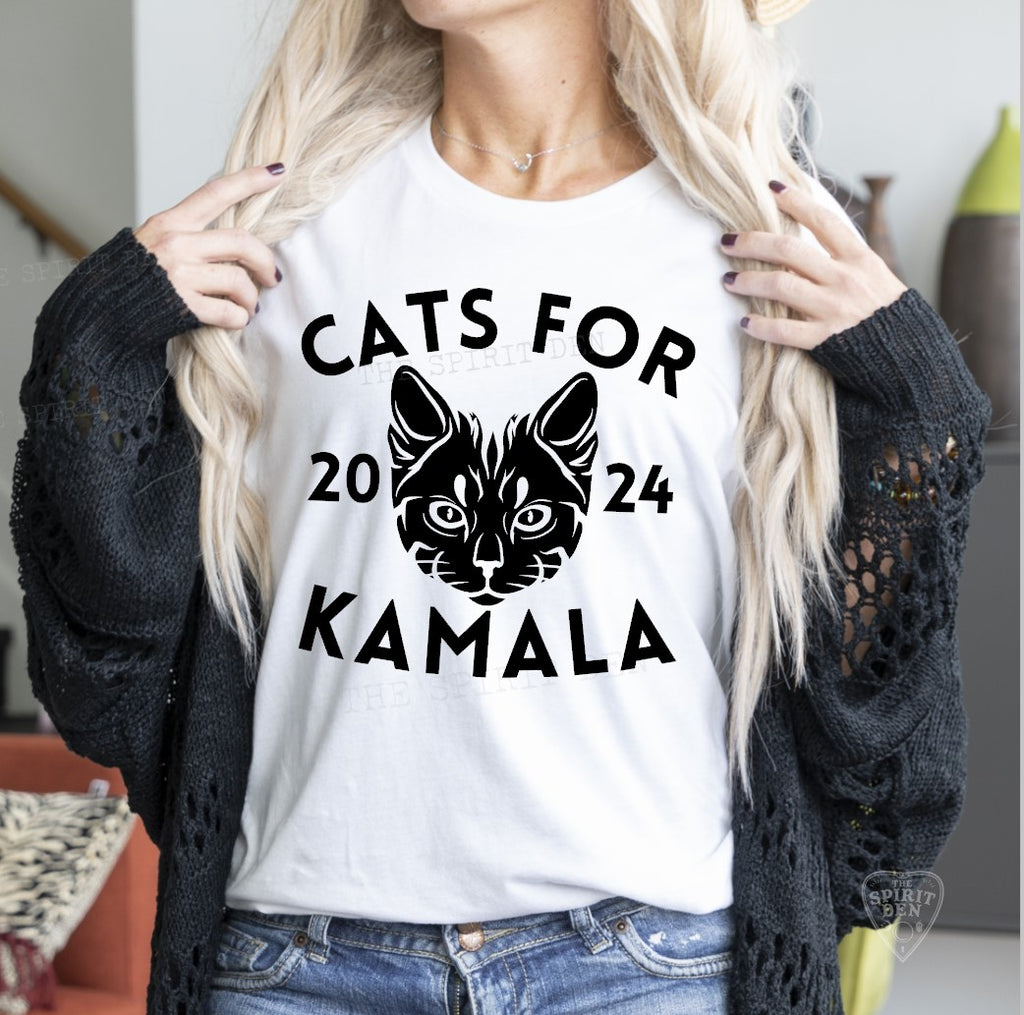 Cats For Kamala White T-Shirt