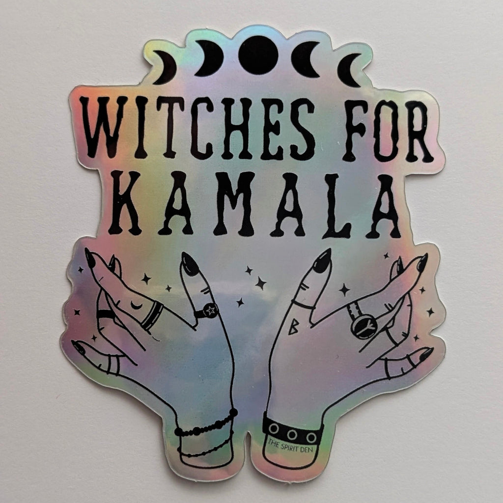 Holographic Witches For Kamala Sticker