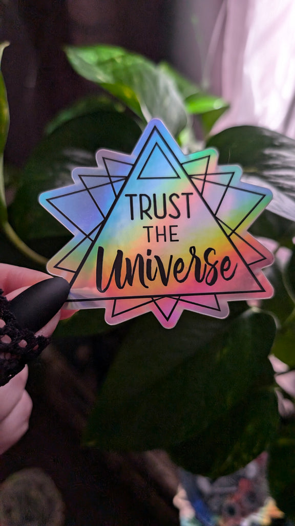 Holographic Trust The Universe Sticker