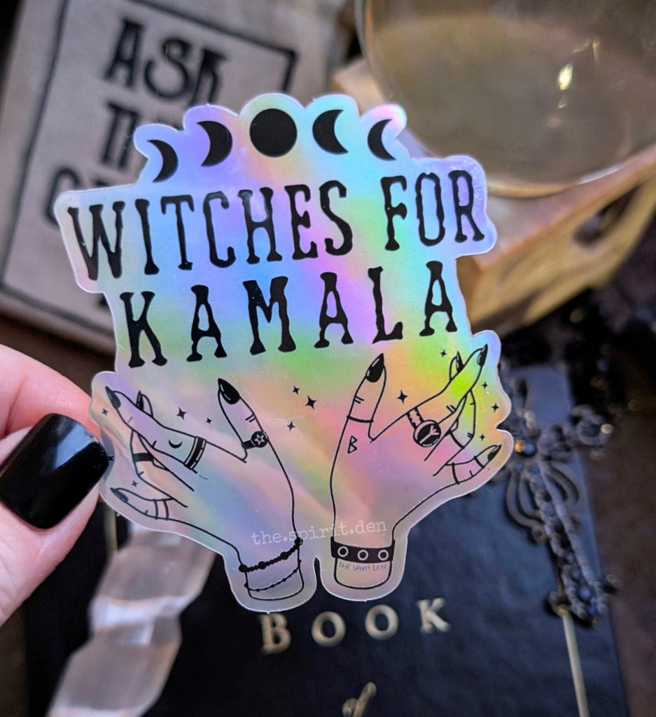 Holographic Witches For Kamala Sticker