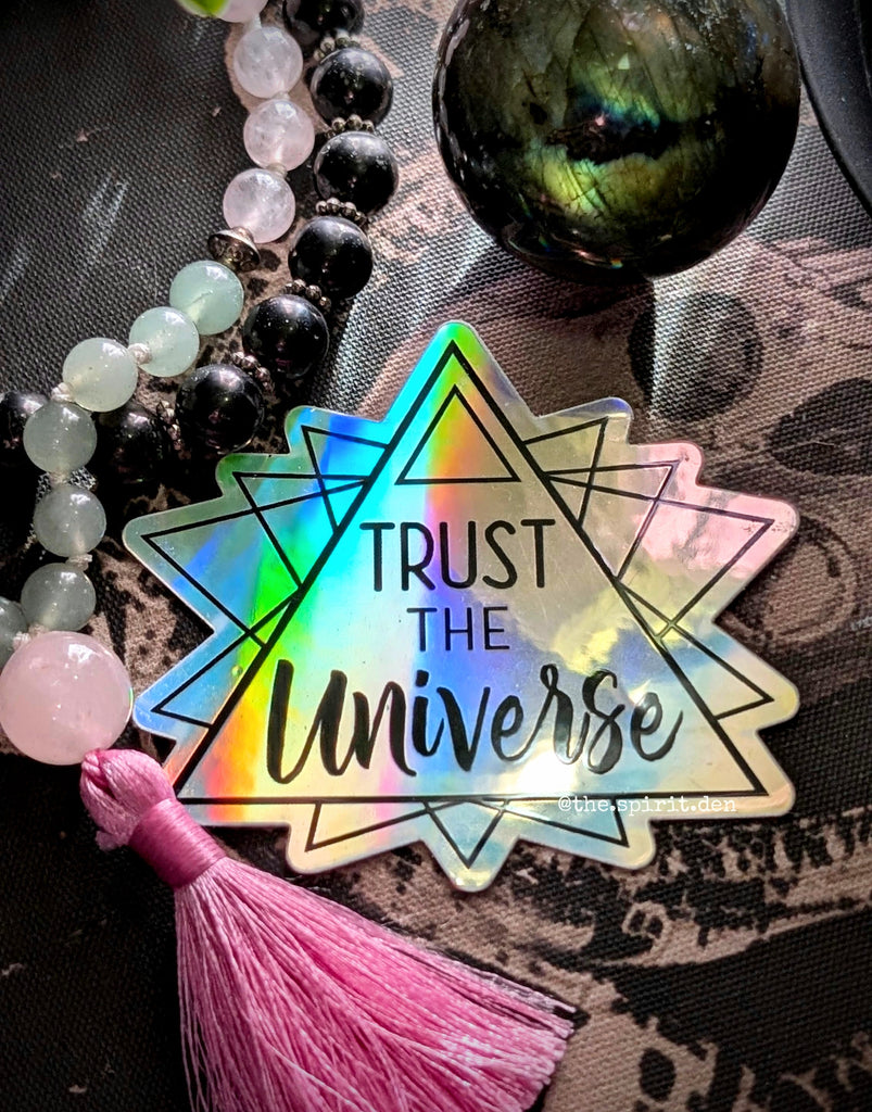 Holographic Trust The Universe Sticker