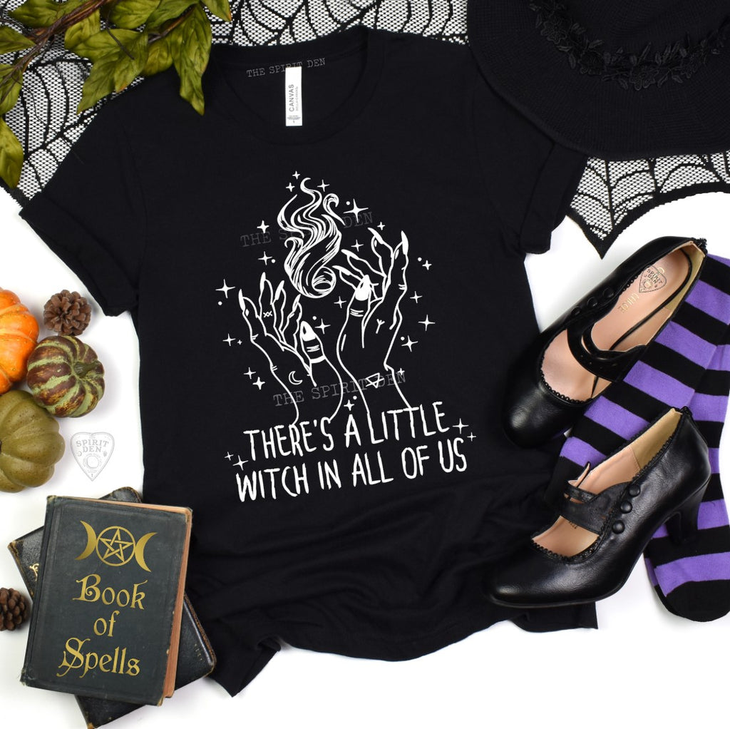 There's A Little Witch In All Of Us Witch Hands T-Shirt