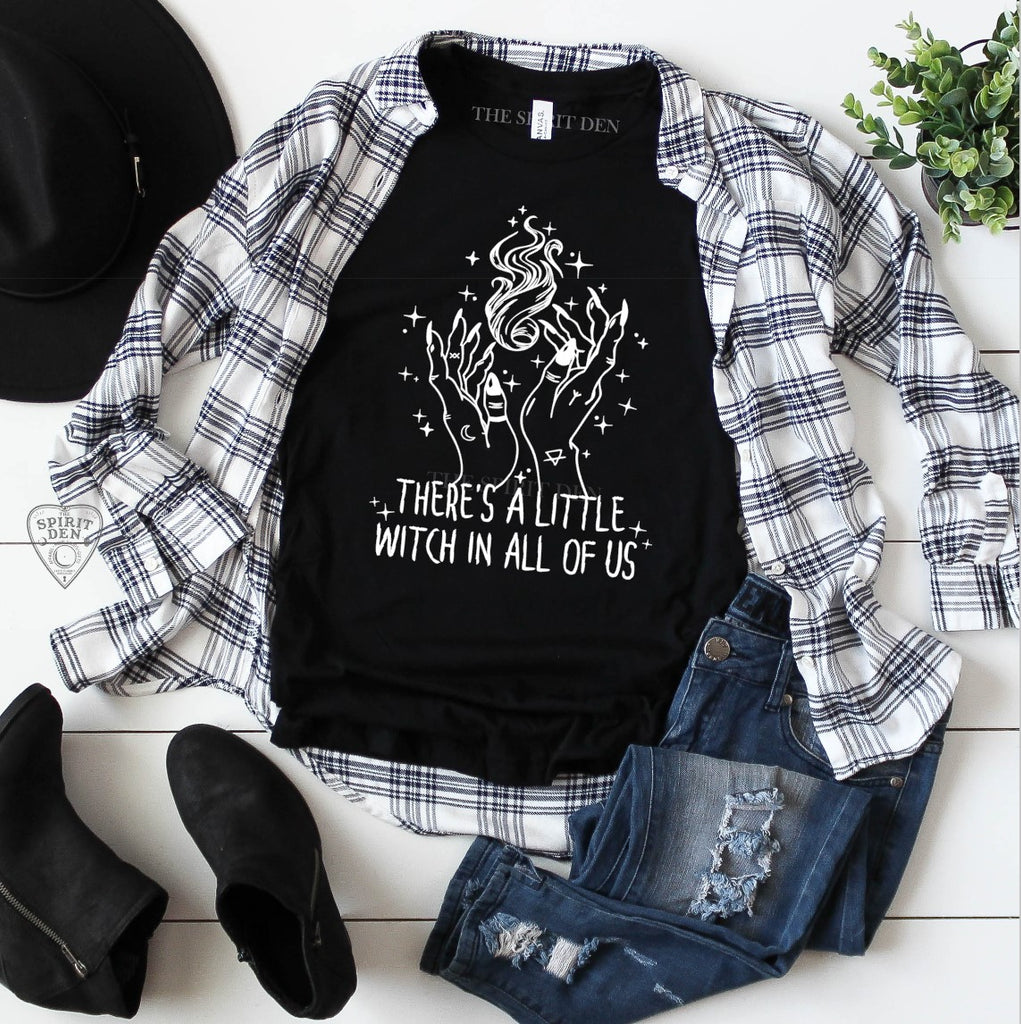 There's A Little Witch In All Of Us Witch Hands T-Shirt