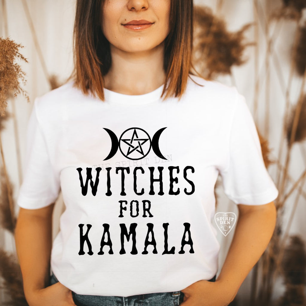 Witches For Kamala Pentacle White T-Shirt