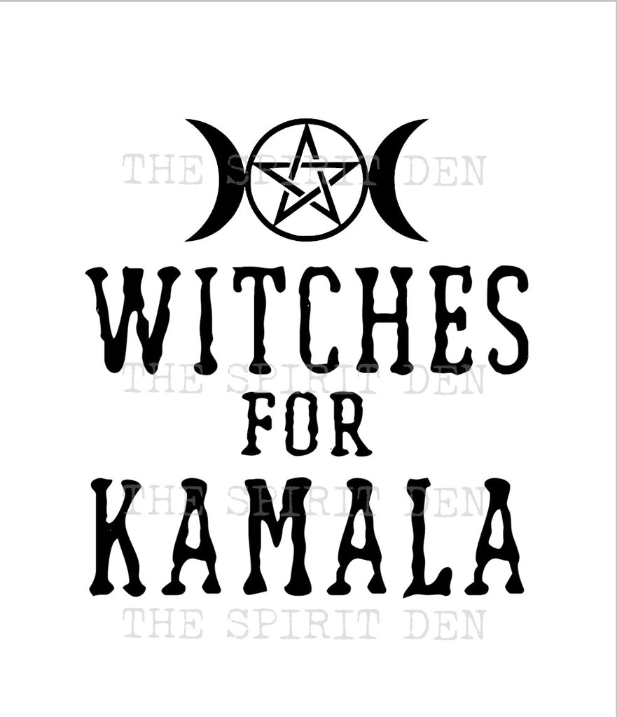 Witches For Kamala Pentacle White T-Shirt