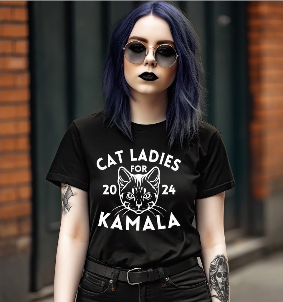 Cat Ladies For Kamala 2024 T- Shirt