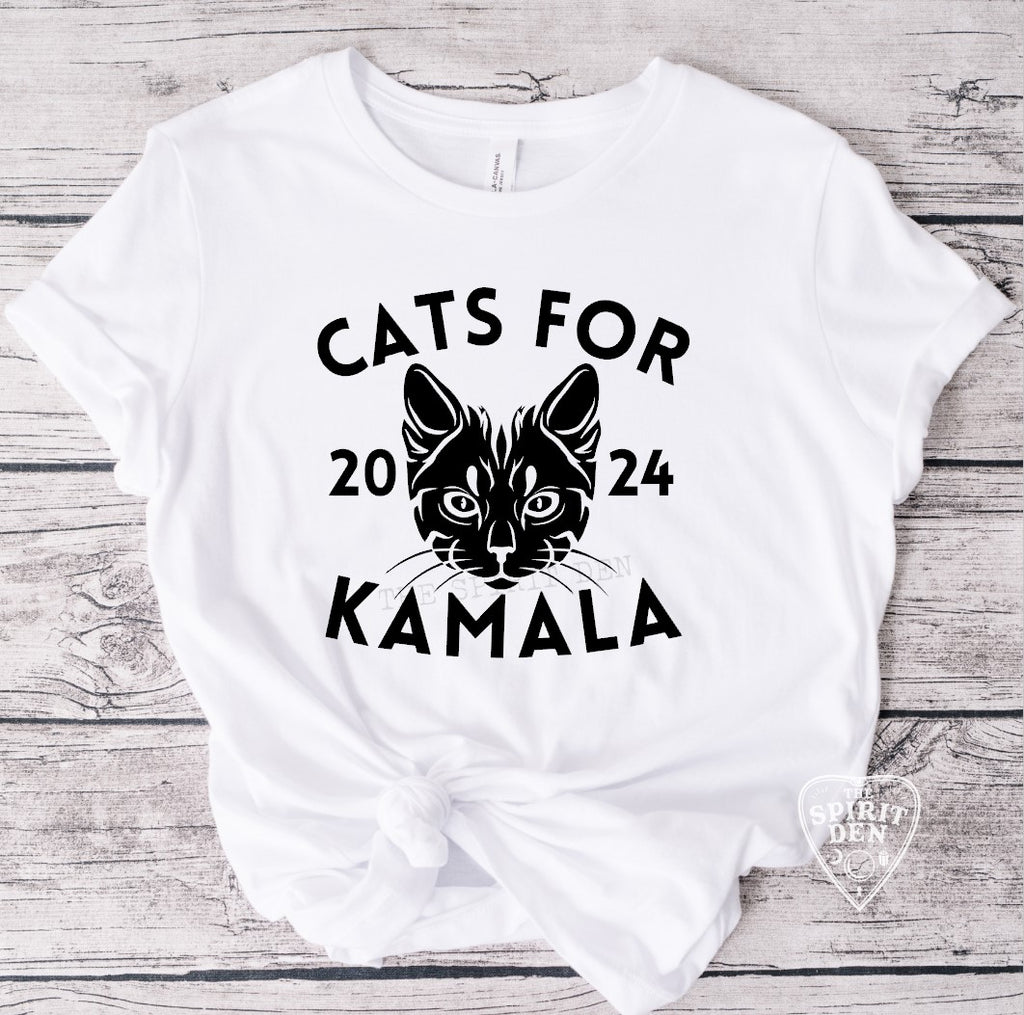 Cats For Kamala White T-Shirt