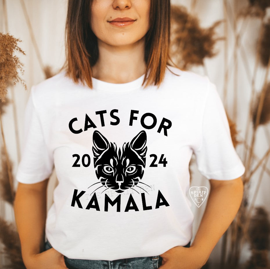 Cats For Kamala White T-Shirt