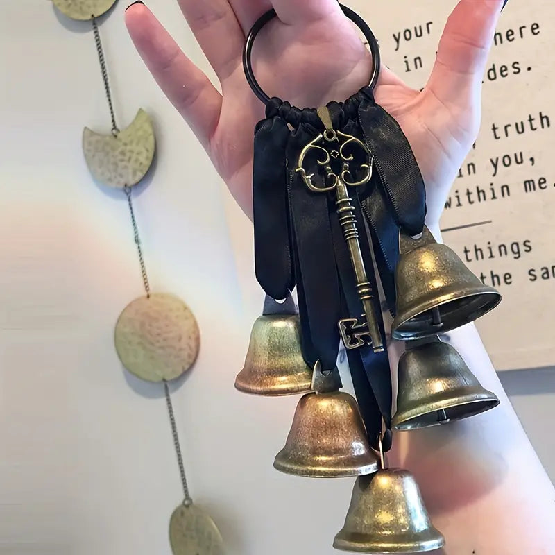 Witch Bells With Key | Protection Bells Door Charm