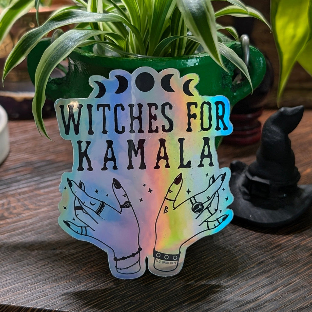 Holographic Witches For Kamala Sticker