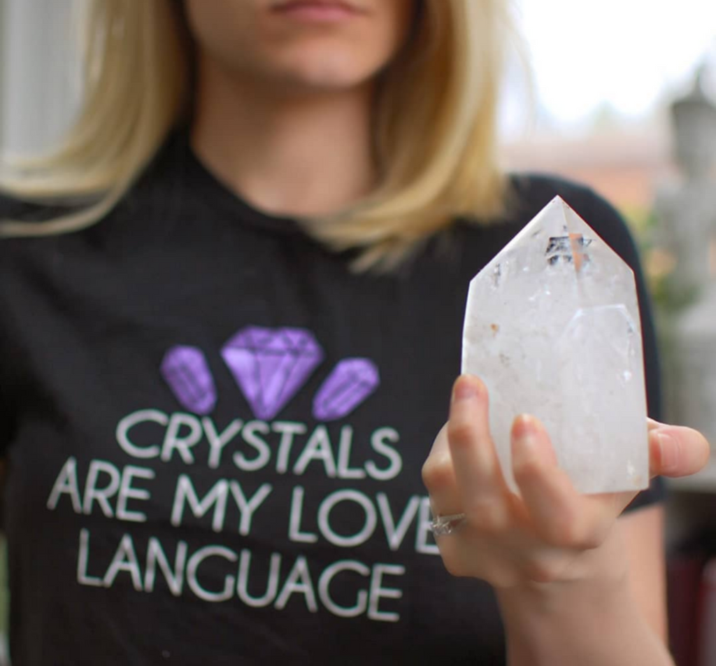 Crystals Are My Love Language T-Shirt - The Spirit Den