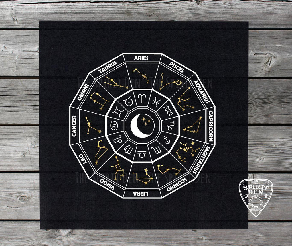Astrology Wheel Altar/Tarot Cloth - The Spirit Den