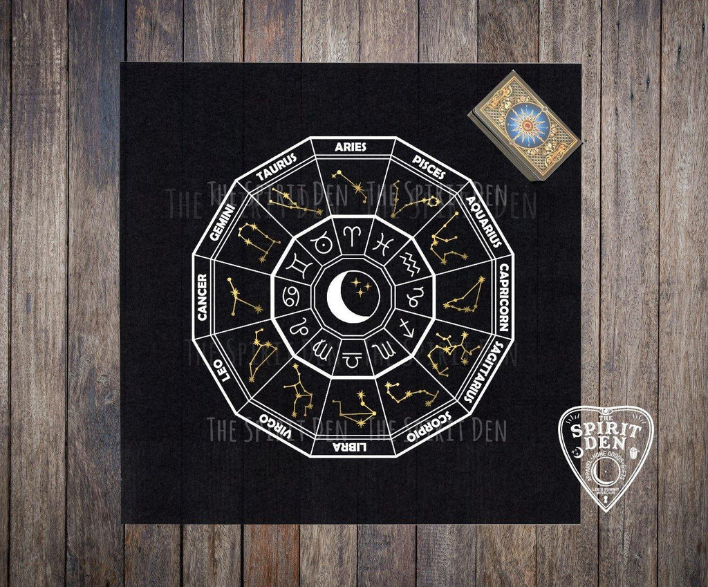 Astrology Wheel Altar/Tarot Cloth - The Spirit Den