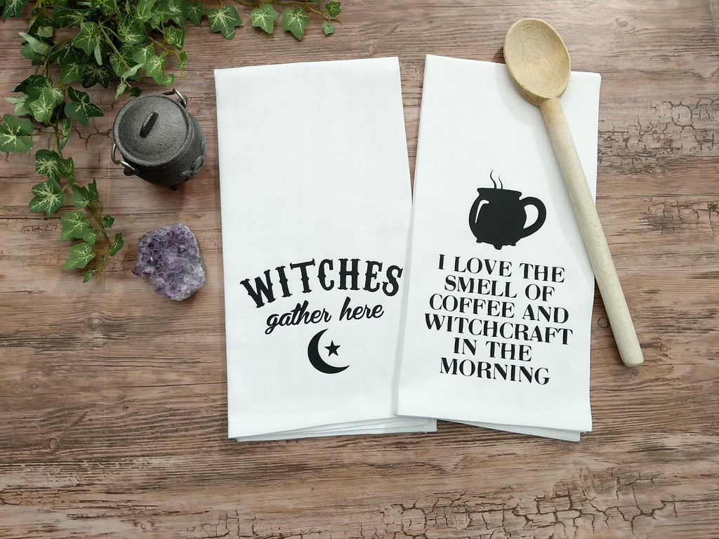 Witches Gather Here Flour Sack Towel - The Spirit Den