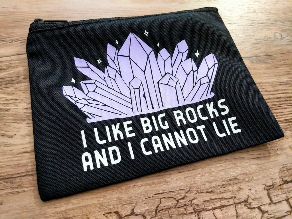 I Like Big Rocks and I Cannot Lie Black Zipper Bag - The Spirit Den