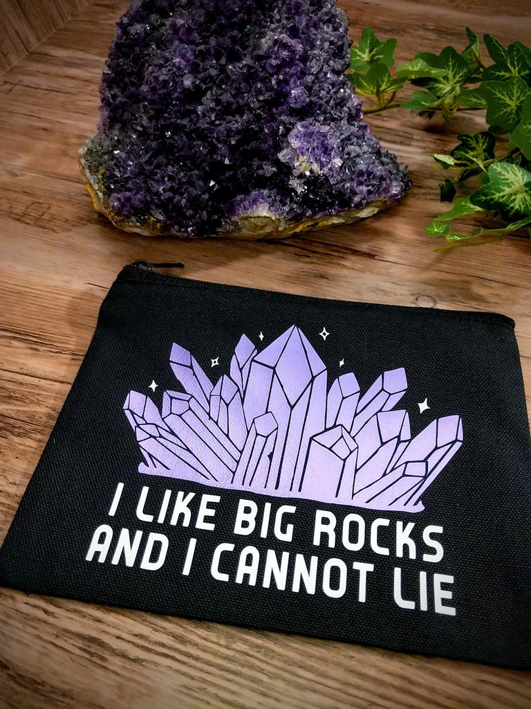 I Like Big Rocks and I Cannot Lie Black Zipper Bag - The Spirit Den