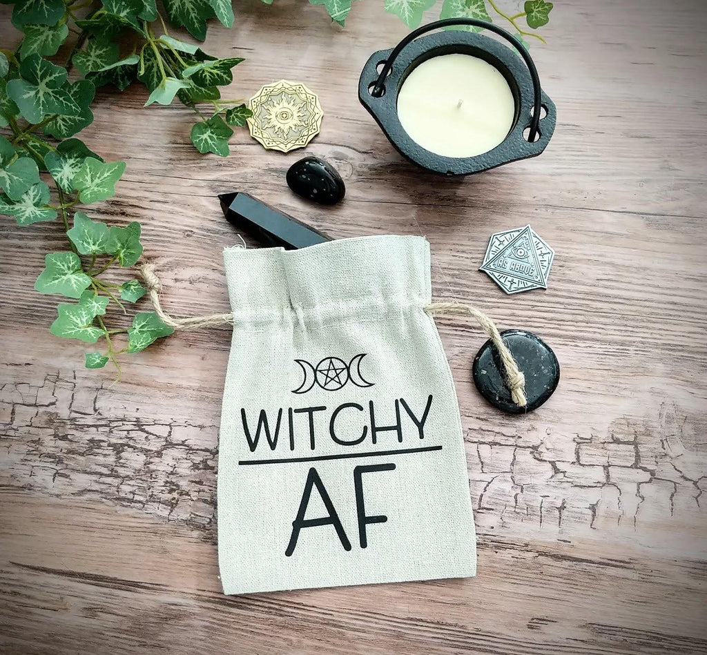 Witchy AF Linen Bag - The Spirit Den