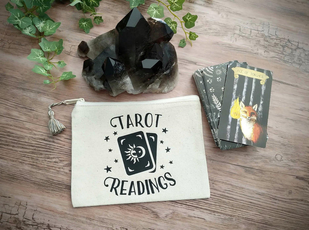 Tarot Readings Tarot Cards Canvas Zipper Bag - The Spirit Den