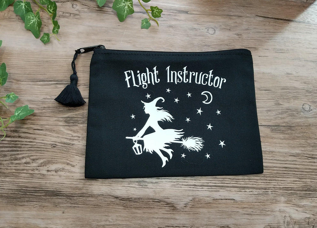 Flight Instructor Witch Black Zipper Bag - The Spirit Den