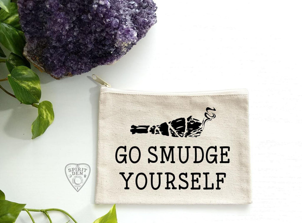 Go Smudge Yourself Sage Bundle Canvas Zipper Bag - The Spirit Den