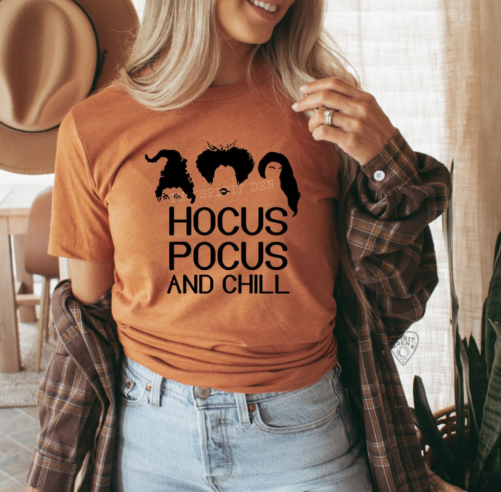 Hocus Pocus And Chill Orange Unisex T-shirt