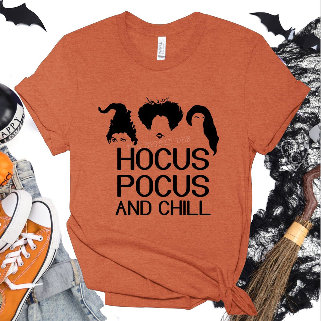 Hocus Pocus And Chill Orange Unisex T-shirt