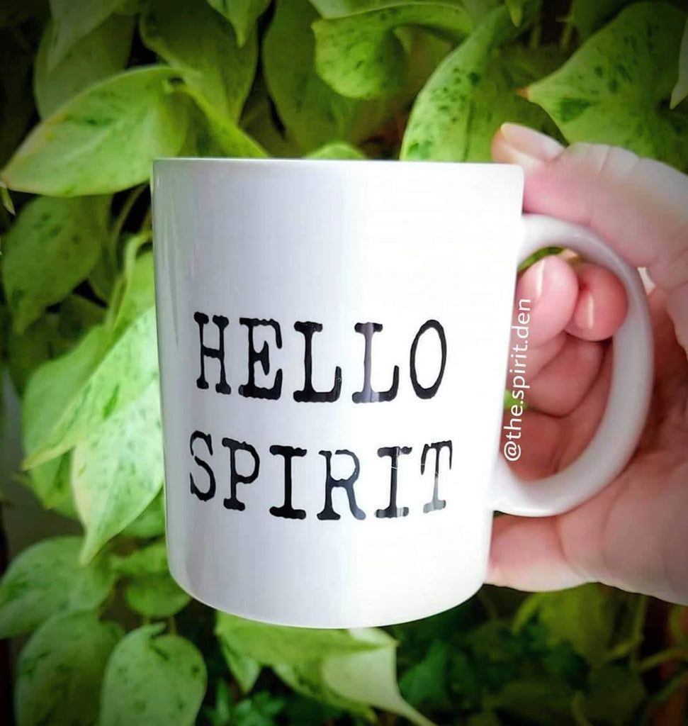 Hello Spirit White Mug - The Spirit Den