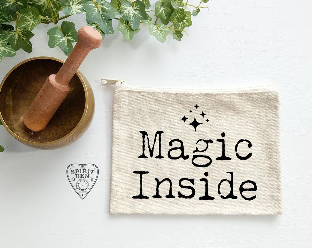 Magic Inside Canvas Zipper Bag - The Spirit Den