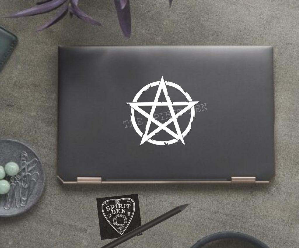 Distressed Pentacle Decal