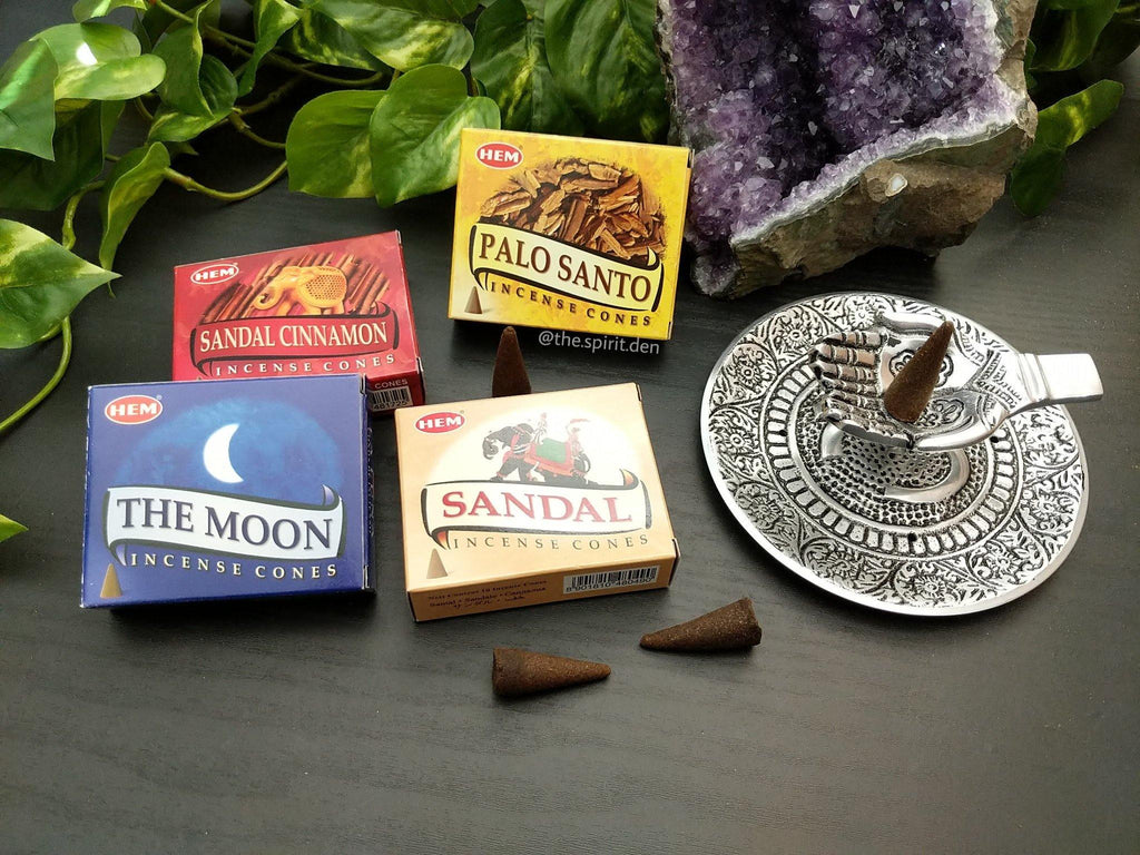 Hem Cone Incense | Sandalwood, Sandal Cinnamon, Palo Santo or The Moon - The Spirit Den