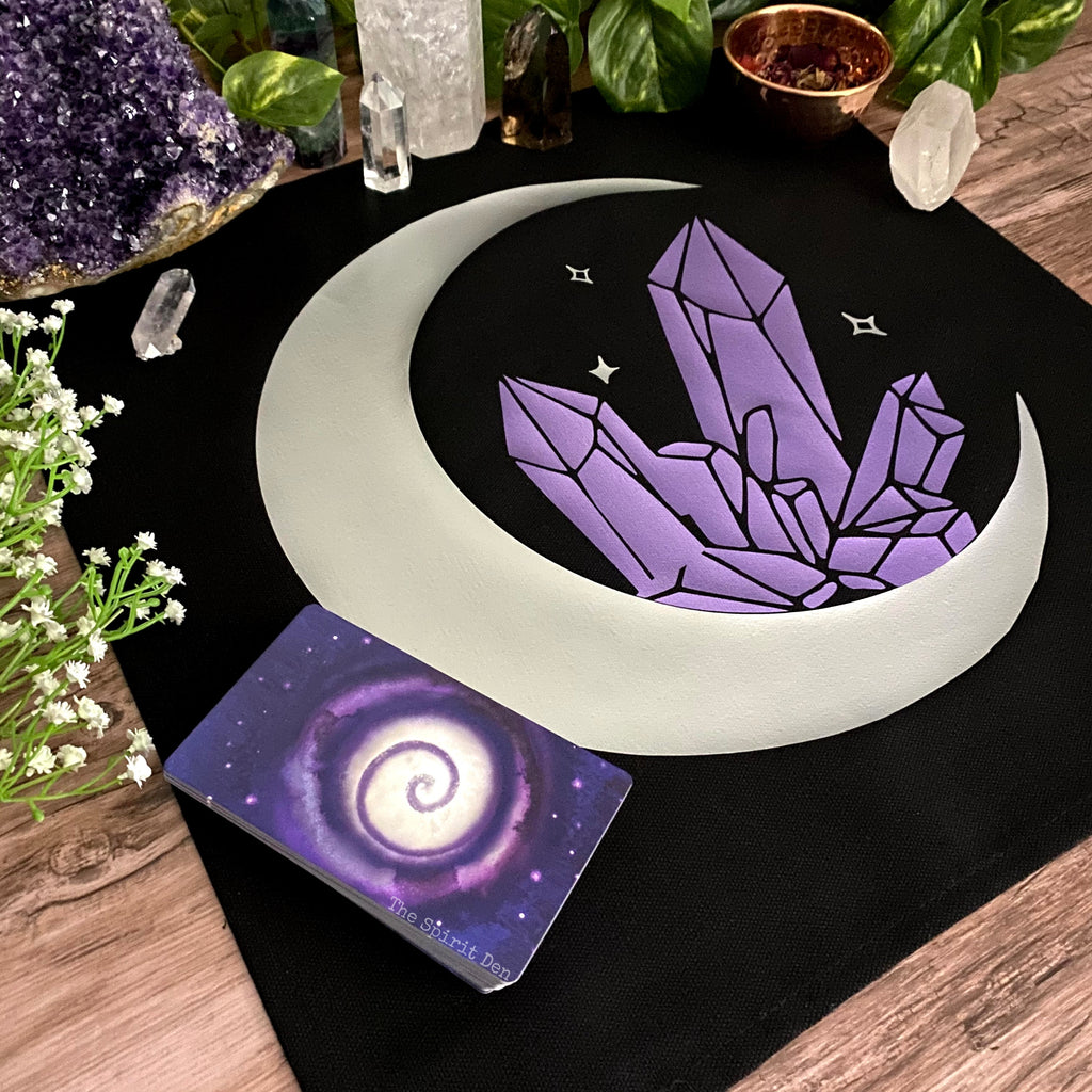 Crystalline Moon Dream Altar Cloth Tarot Cloth