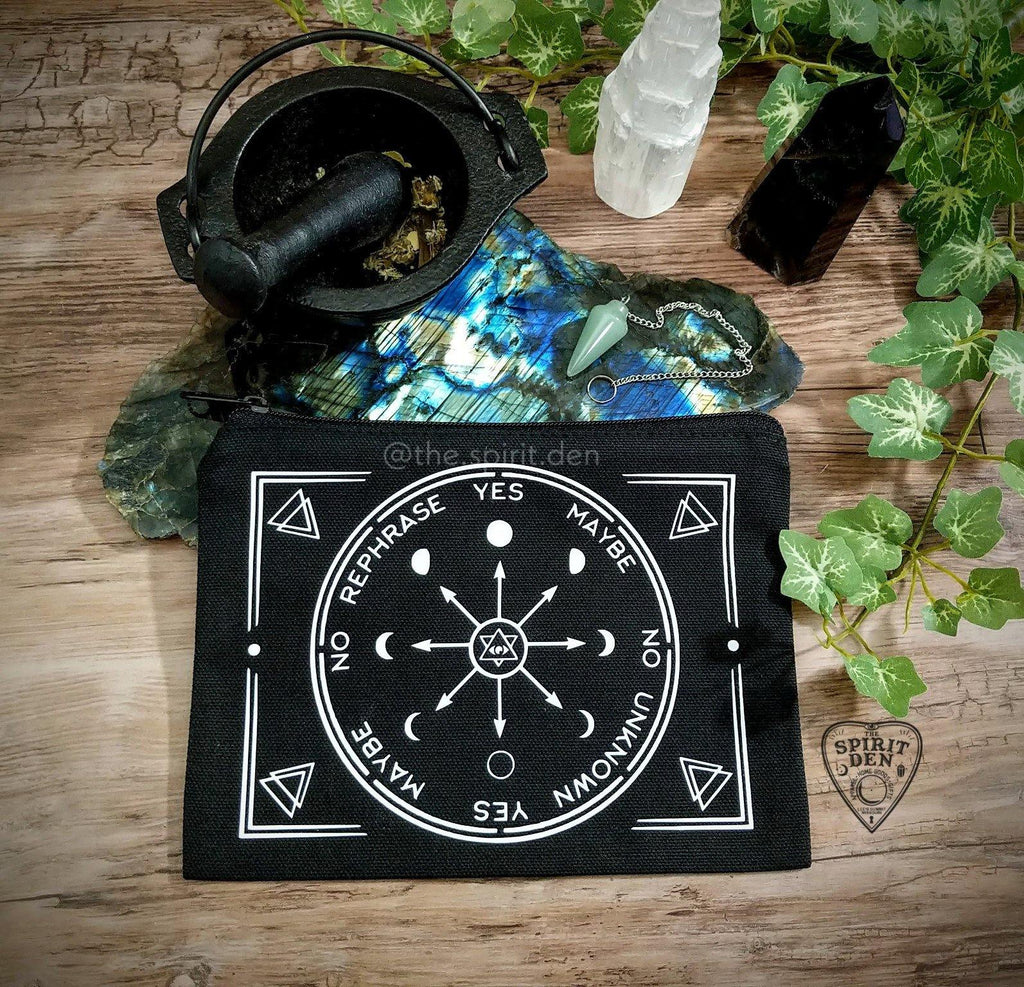 Pendulum Chart Black Zipper Bag - The Spirit Den