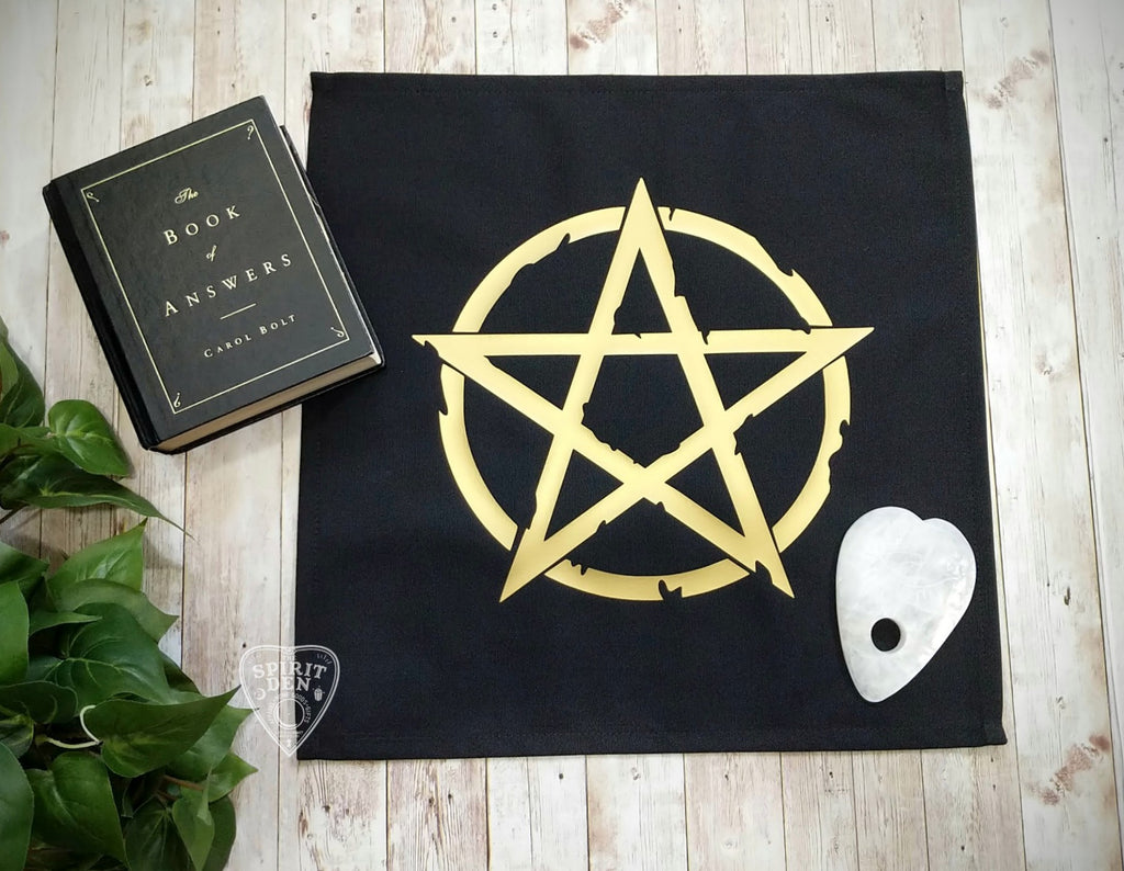 Gold Pentacle Pentagram Altar Cloth