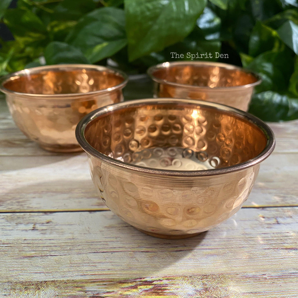 Hand Hammered Copper Offering Bowl - The Spirit Den