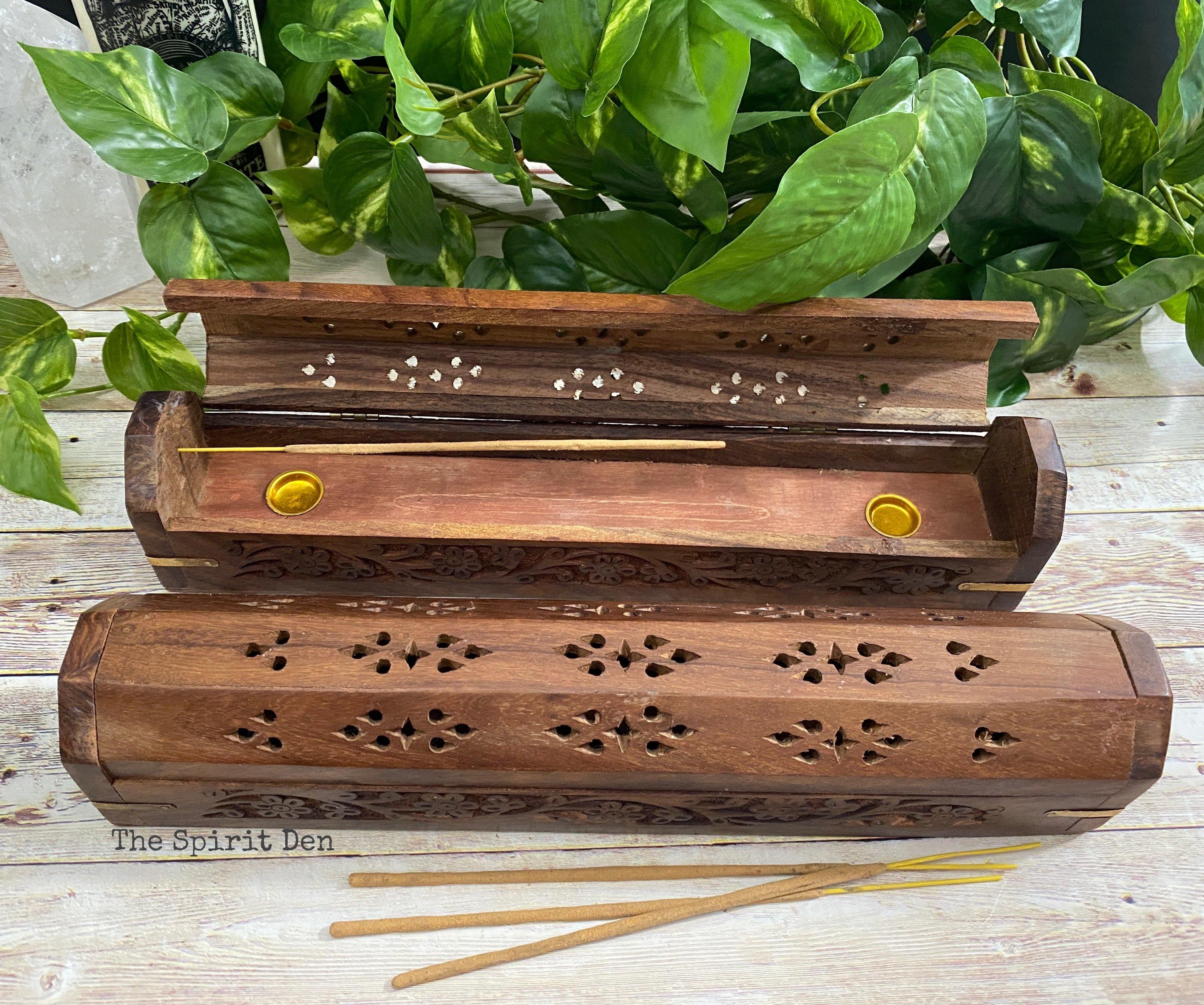 Wooden Incense Storage Box & Burner