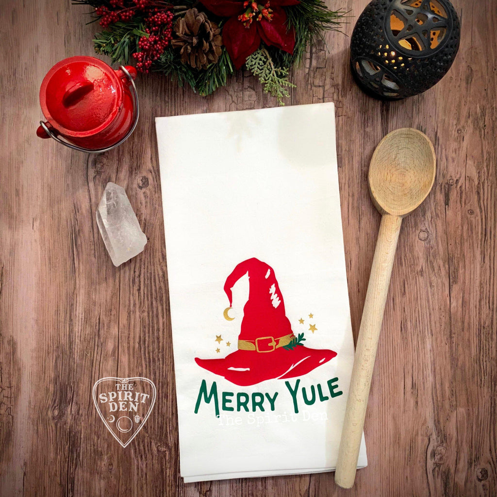 Merry Yule Flour Sack Kitchen Towel - The Spirit Den