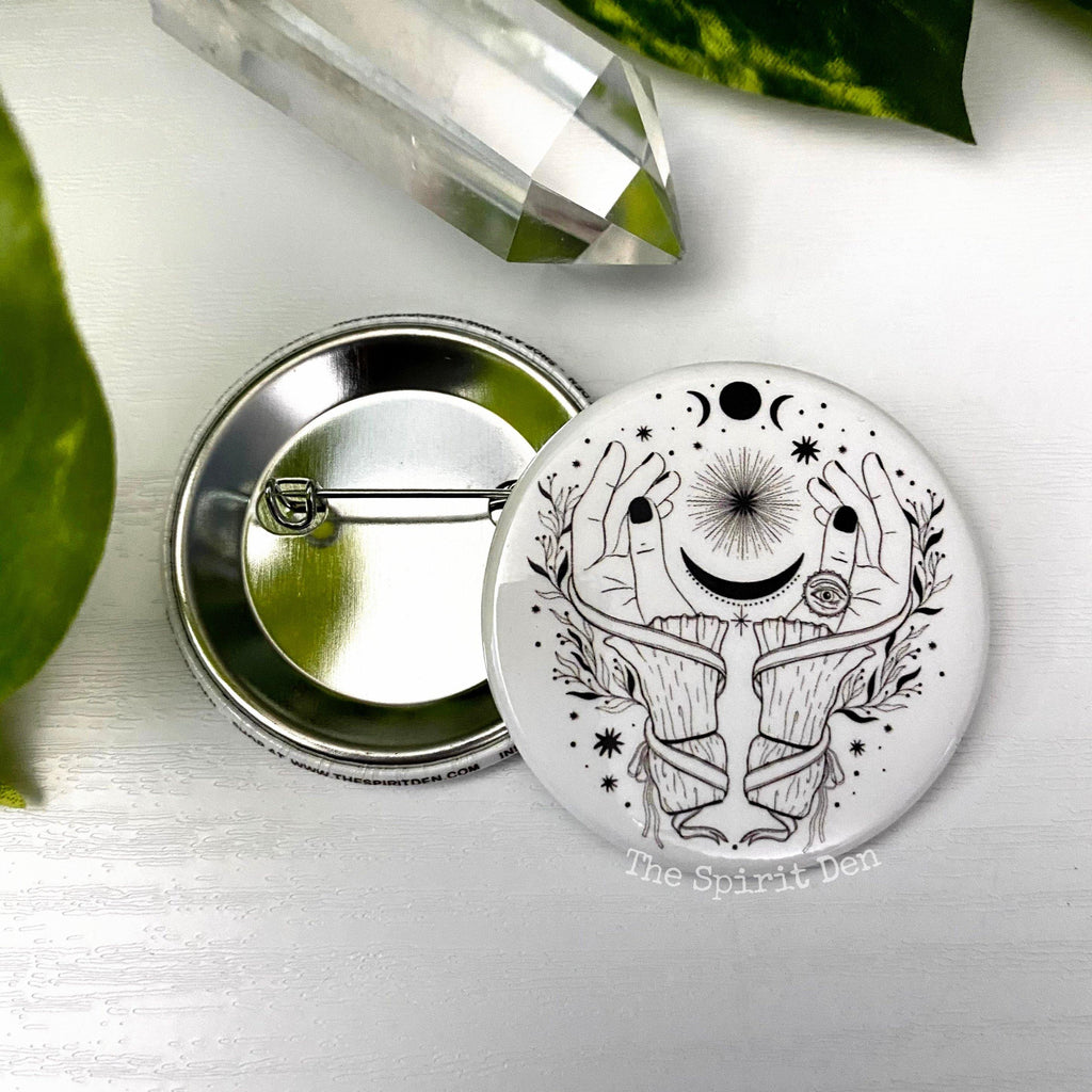 Moon Mystic Pinback Button - The Spirit Den