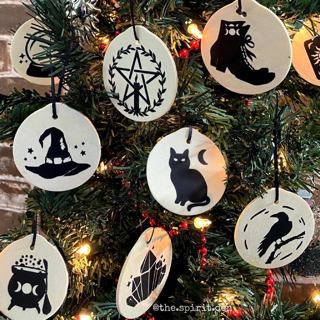 Witch Vibes Wood Ornament Set - The Spirit Den