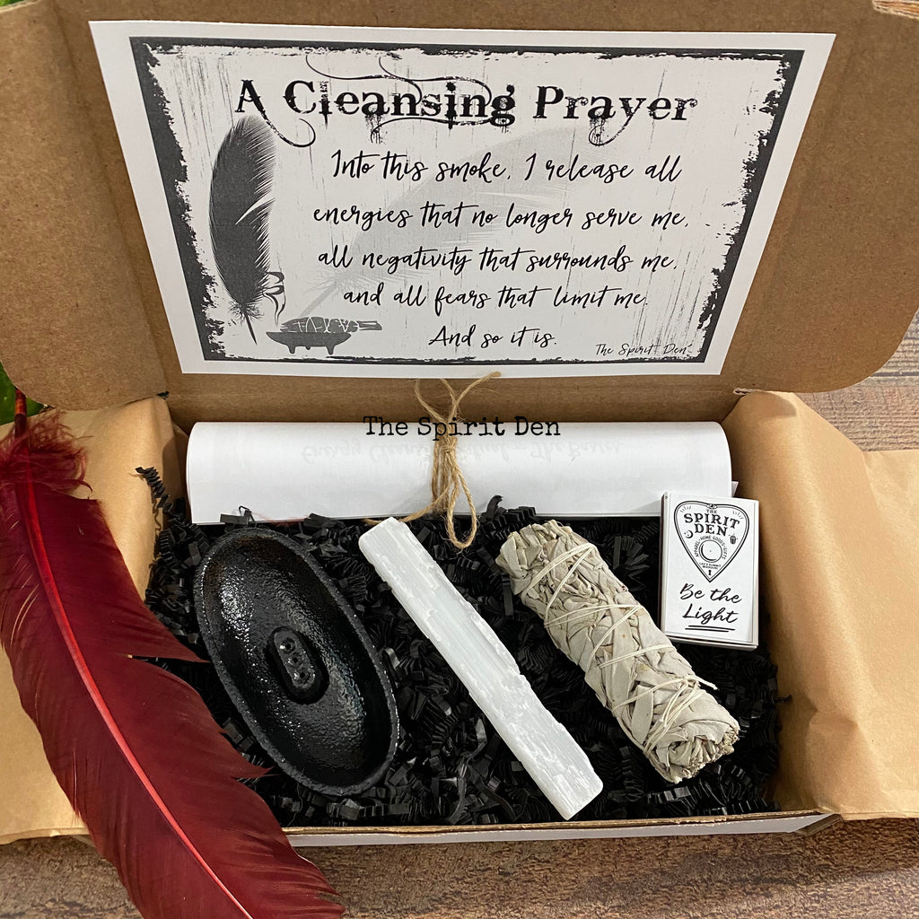 Home Blessing - Energy Cleansing Sage Kit with Canvas Zipper Pouch