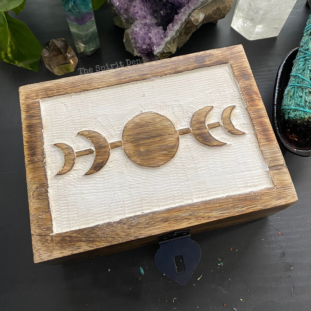 Moon Phases Wood Box