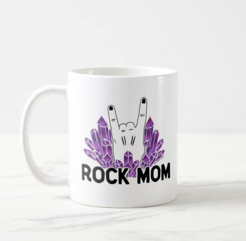 Rock Mom Crystals White Mug - The Spirit Den