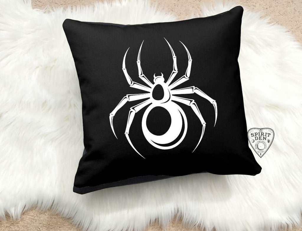 Skeleton Spider Black Pillow - The Spirit Den