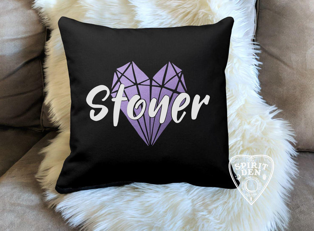 Stoner Crystals Black Pillow - The Spirit Den