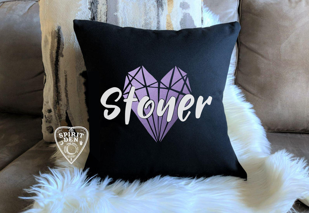 Stoner Crystals Black Pillow - The Spirit Den