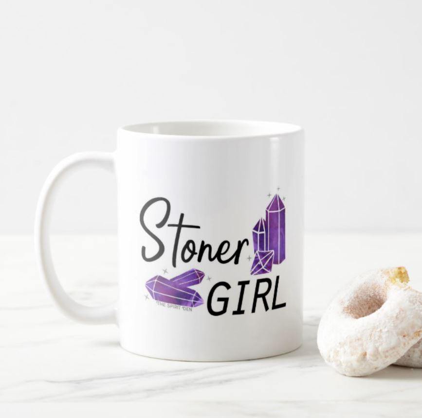 Stoner Girl Crystals White Mug - The Spirit Den