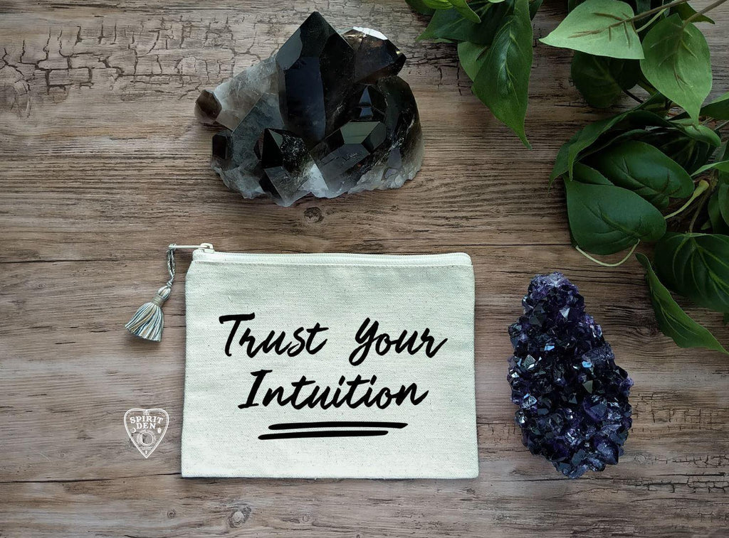 Trust Your Intuition Canvas Zipper Bag - The Spirit Den