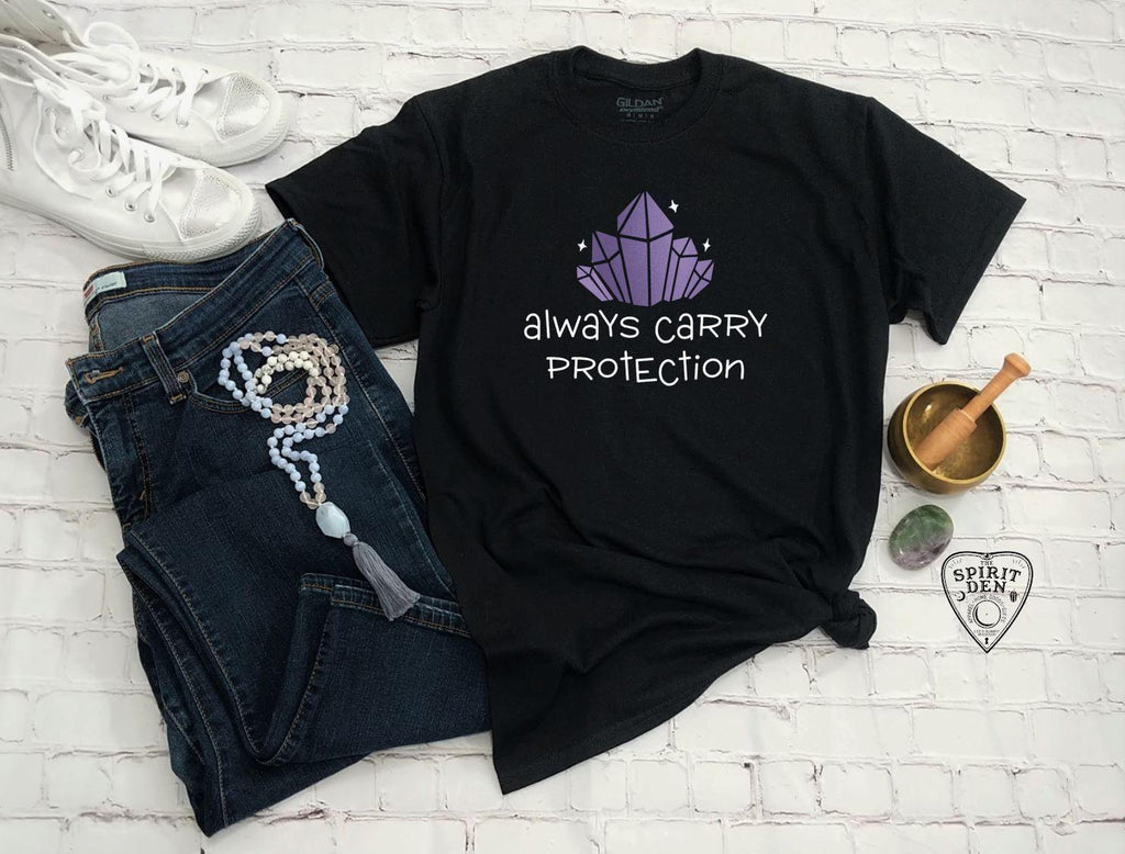 Always Carry Protection Crystal T-Shirt Extended Sizes - The Spirit Den