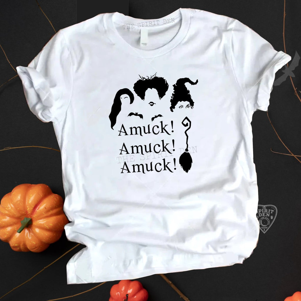 Amuck Amuck Amuck Hocus Pocus White Unisex T-shirt